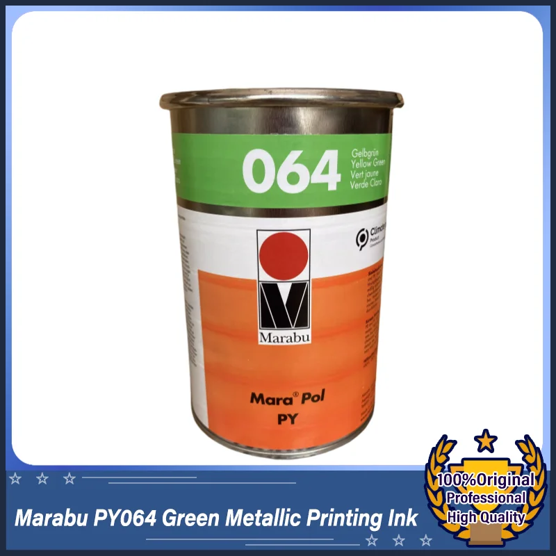 Marabu Original German Marabu Ink PY064 Green Metallic High-End Screen and Pad Printing Ink