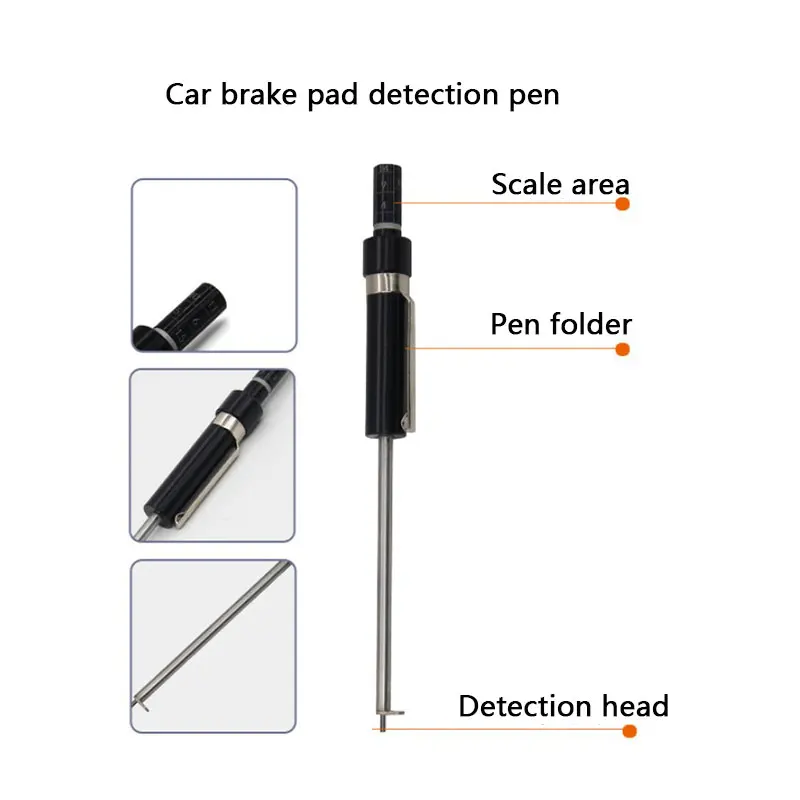 Car Auto Vehicle Brake Pad Thickness Gauge Tester Measuring Measurment Tool