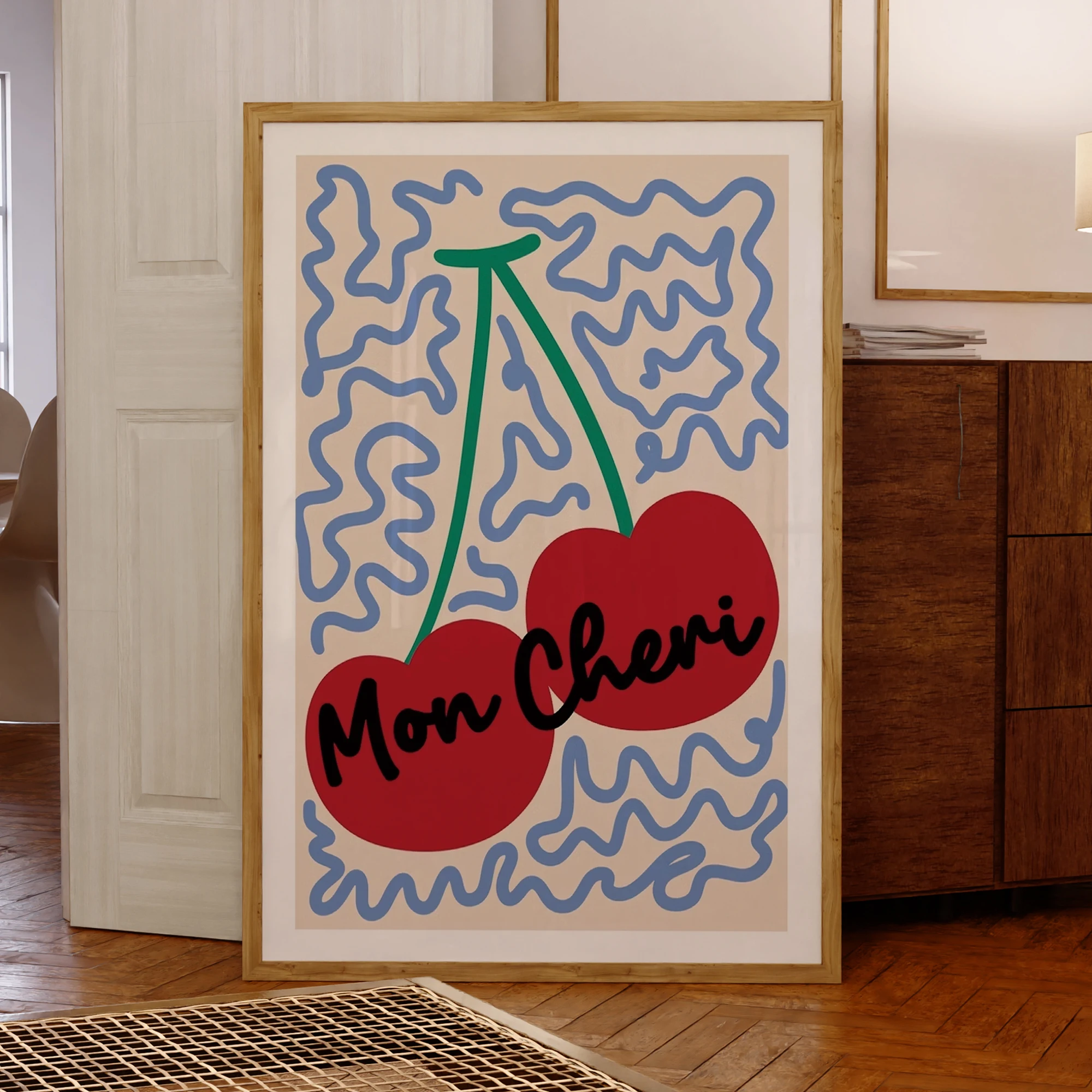 Mon Cheri Obst Kirsche Wand Kunstdrucke Leinwand Malerei Poster Bild Für Wohnzimmer Wohnkultur