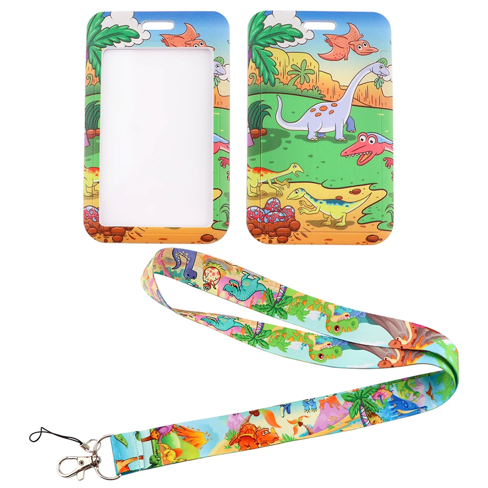 LX1051 Dinosaur Cellphone Lanyard for Keys Campus Credit ID Card Holder Neck Strap Lasso Keychain Cartoon Phone Strap Accessory