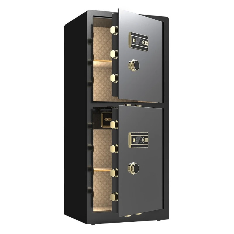 Safe, large office, double-door, household anti-theft safe, smart fingerprint password, all-steel treasure cabinet