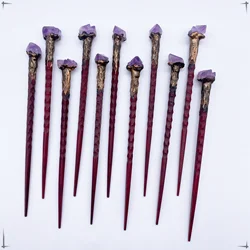 19CM Magic Stick Wand Natural Amethyst Crystal Witch Witchcraft Scepte Reiki Healing Children Gift Home Decoration