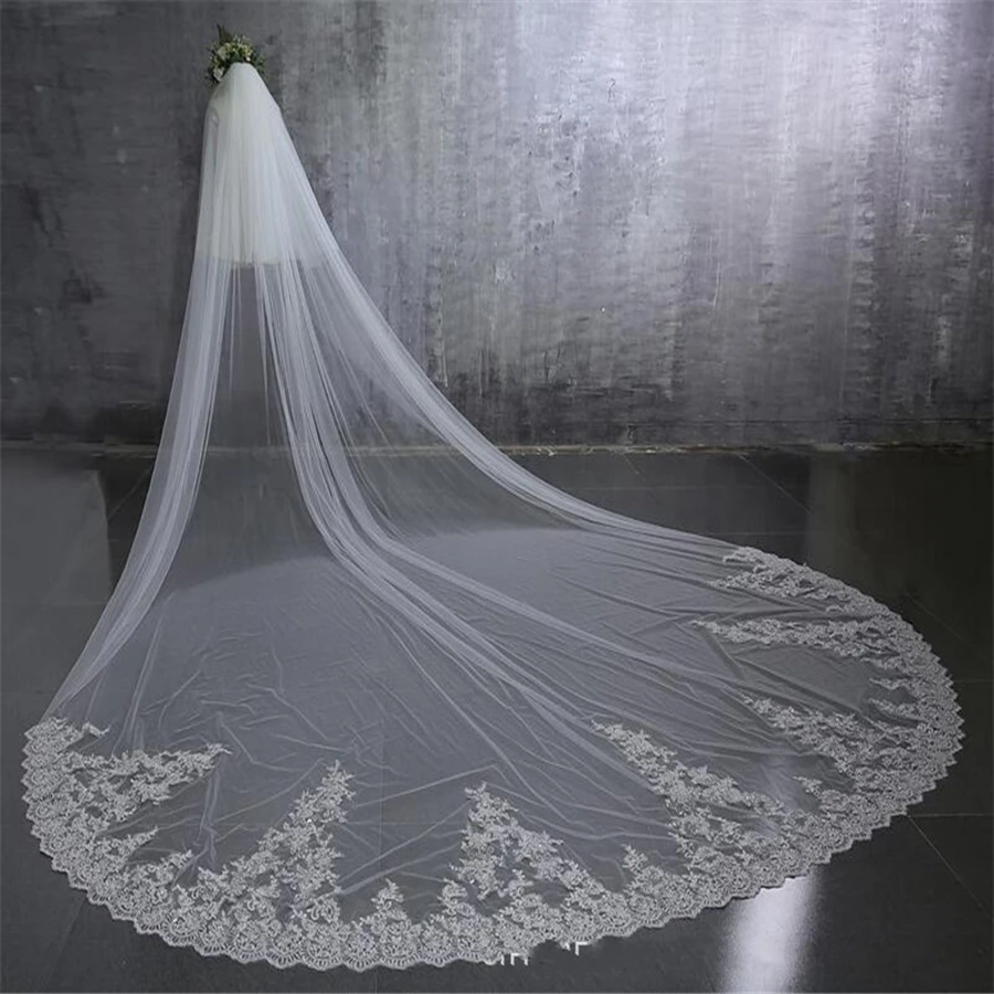 New Arrival White Ivory wedding veils for bride Wedding accessories Boda velos de novia Matrimonio Bridal Veils velo novia