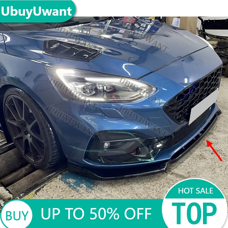 For Ford Focus Mk4 ST/st-line 2019-2021 Car Front Spoiler Stable Car Front Bumper Lip Anti Scratch Decorative Kit