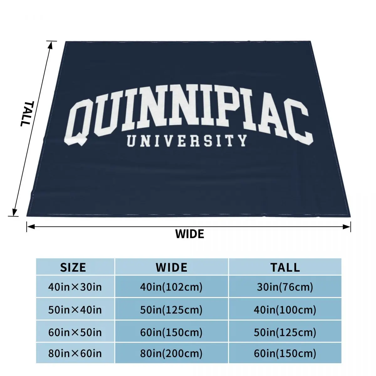 quinnipac - college font curved Throw Blanket Nap Blanket Blankets For Baby