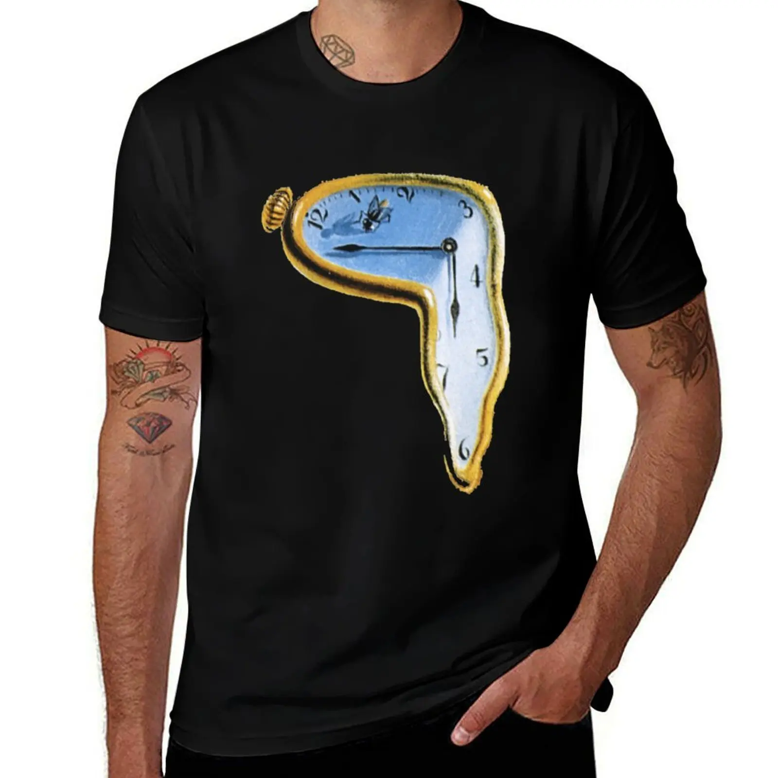 

Salvador Dali The Persistence of Memory Classic . T-Shirt Simple Line Art Print Tee