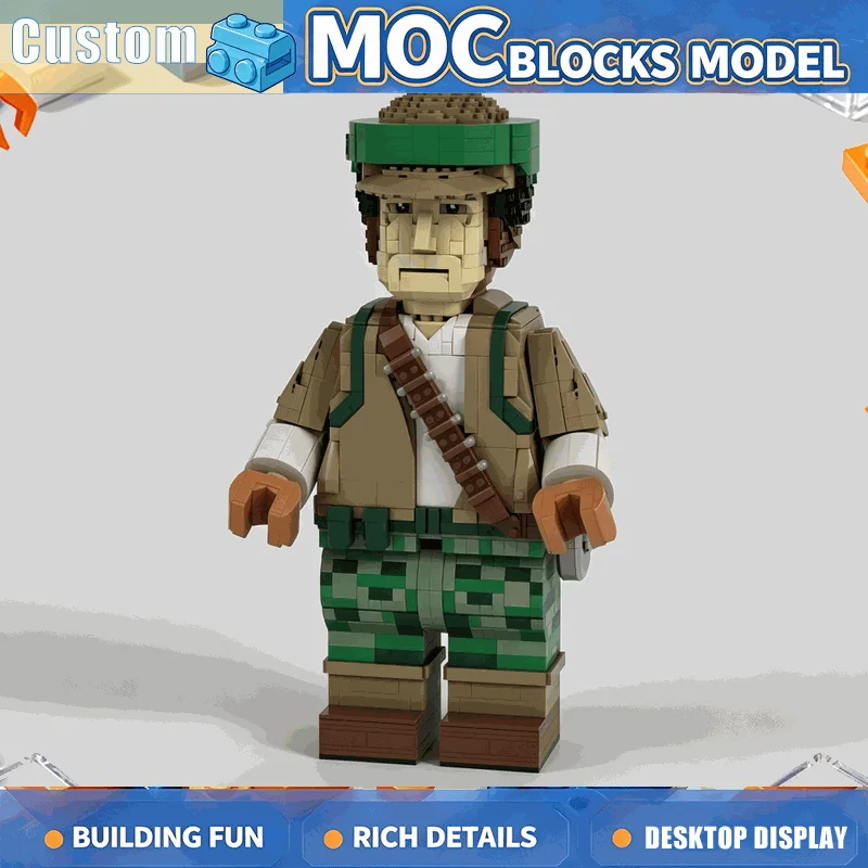 2926Pcs Vintage Explorer Figure Building Blocks Outdoor Adventure Character Model Creative Diy Assembly Toy Collection Gifts