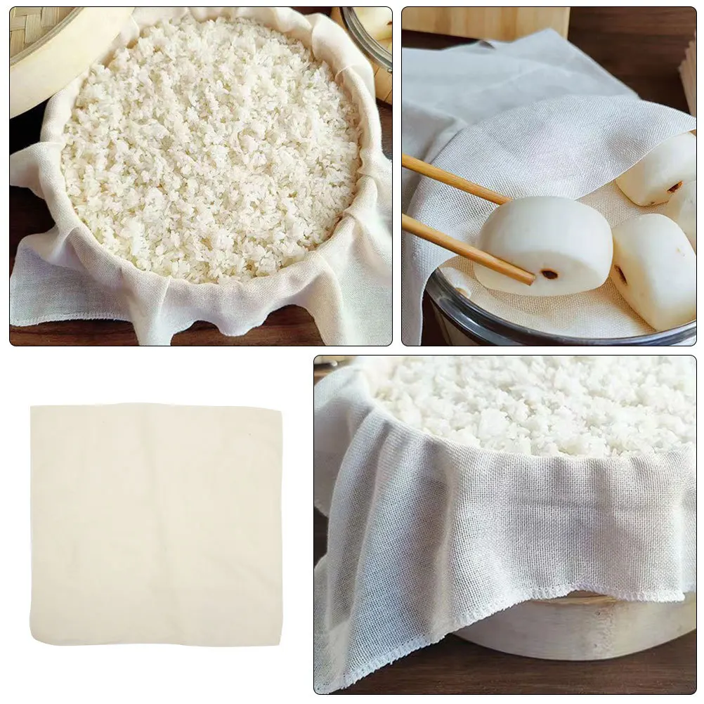 

3Pcs Non-Stick Steaming Pad Reusable Steamer Liner for Rice Dumplings Kitchen Steamer Basket Mat Steaming Pads