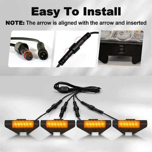 Imagen 2 del producto Parrillas delanteras luces Led luces estroboscópicas para Nissan Frontier D40 2022 2023 2024 2025 luces Led para parrilla accesorios para automóviles (versión de EE. UU.)