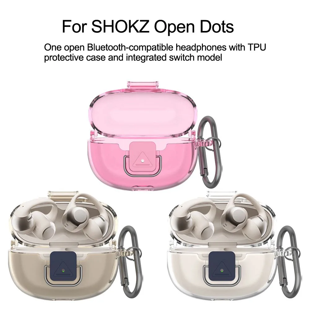 

Waterproof Transparent Protective Silicone Cover for SHOKZ Open Dots ONE Headset with Shock Absorbing Design for Added Safety