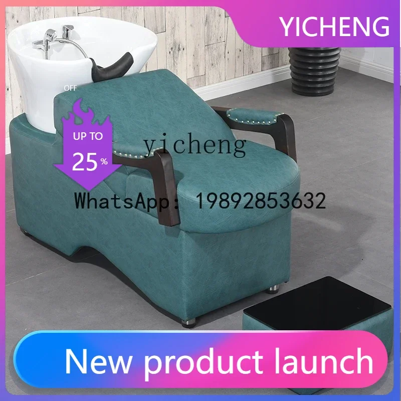 Q3 Hair Shampoo Bed Flush Bed Shampoo Chair Semi-reclining Ceramic Basin Punch Bed