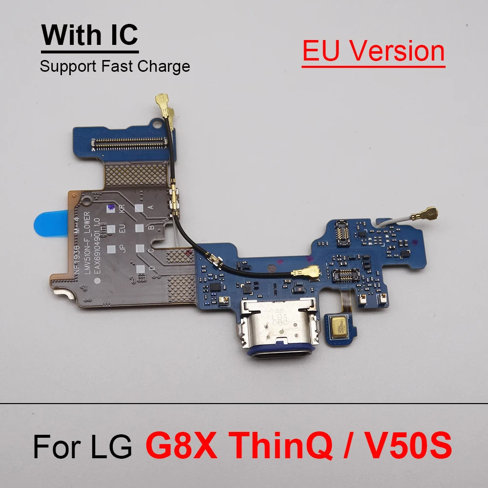 USB Charging Port Board For LG G8X ThinQ G850 LMG850UM V50S LM-V510N Charger Dock Socket Connector Microphone Flex Cable