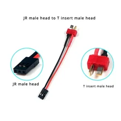 1/5/10pcs/lot JR male to T Plug male/Futaba female to T Plug female head wire length 10CM 22AWG silicone wire