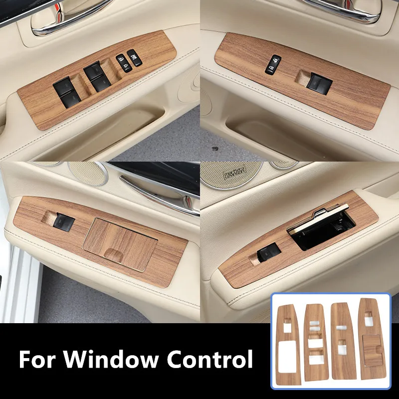 Wood Grain Car Interior Mouldings Steering Window Control Outlet Sticker for Lexus ES300H 2013 2014 2015 2016 2017