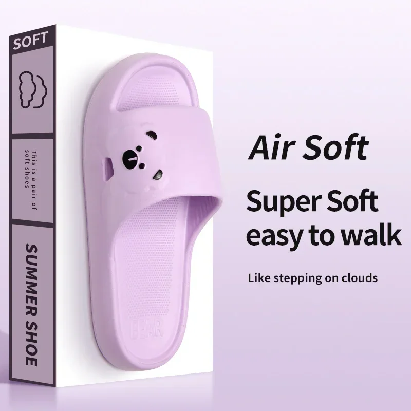 Summer Home Use EVA Slippers for Women Cute Cartoon Design Indoor Comfortable Slip-On Shoes
