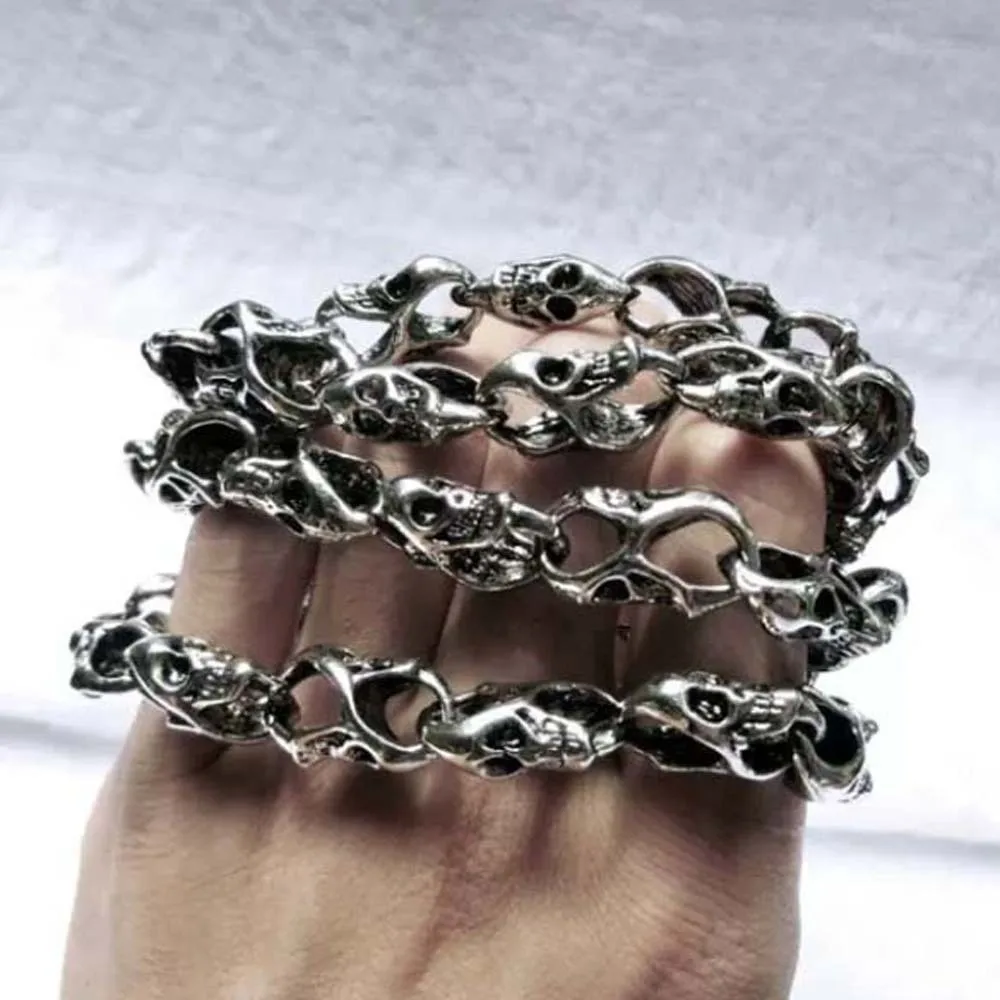 

Vintage Cool Skull Pants Chain Adjustable Silver Men's Jeans Chain Y2K Hip-hop Punk Alloy Waist Decor Men