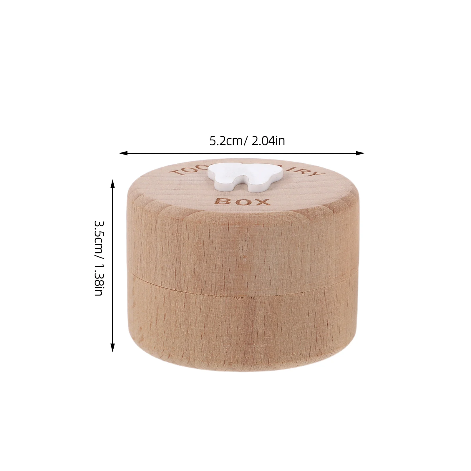 2 قطعة صندوق الجنية الخشبي للأطفال المفقودة حامل أسنان الطفل تذكار تخزين أول حاوية جمع الأسنان-علبة أسنان الحليب ل