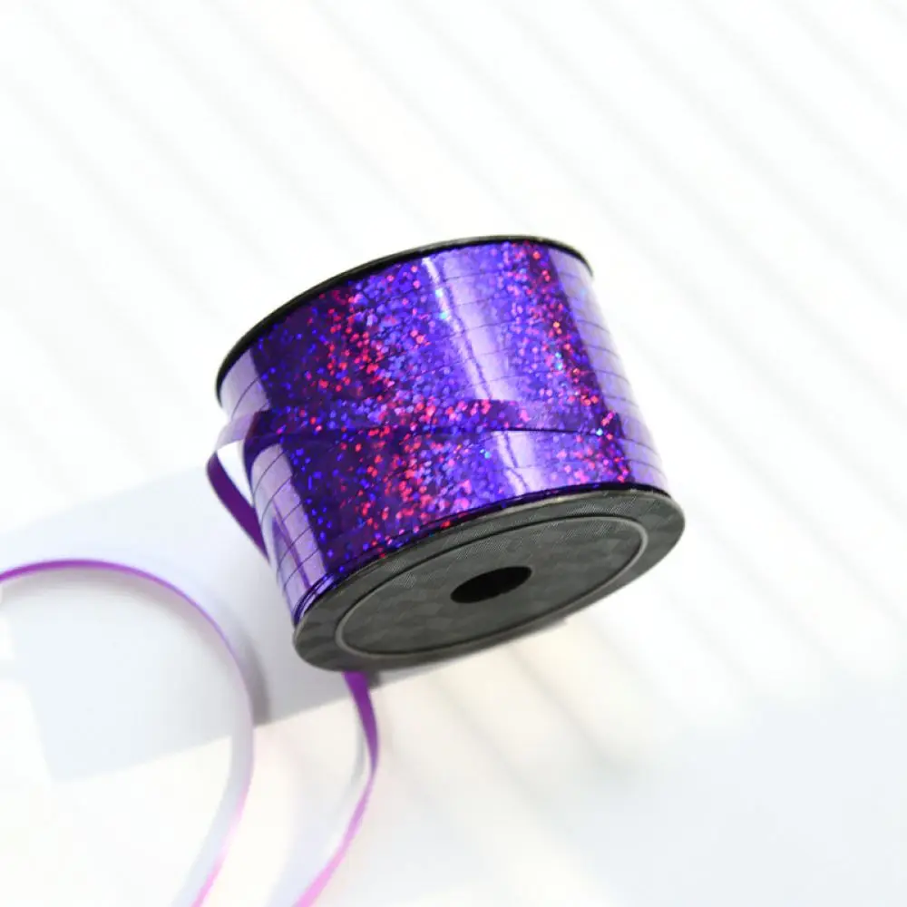 Laser Ribbon For Balloon Tassel Decoration Shiny Party Streamer Festive Wedding Birthday Crafting String Event Setup Tool