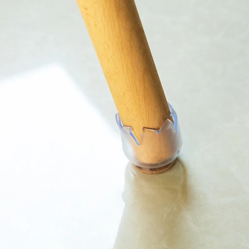 Silicone Non-Slip Tabela Cadeira Leg Caps, Assorted Fundo Redondo, Protetor De Piso Retangular, Pés Móveis Cobre