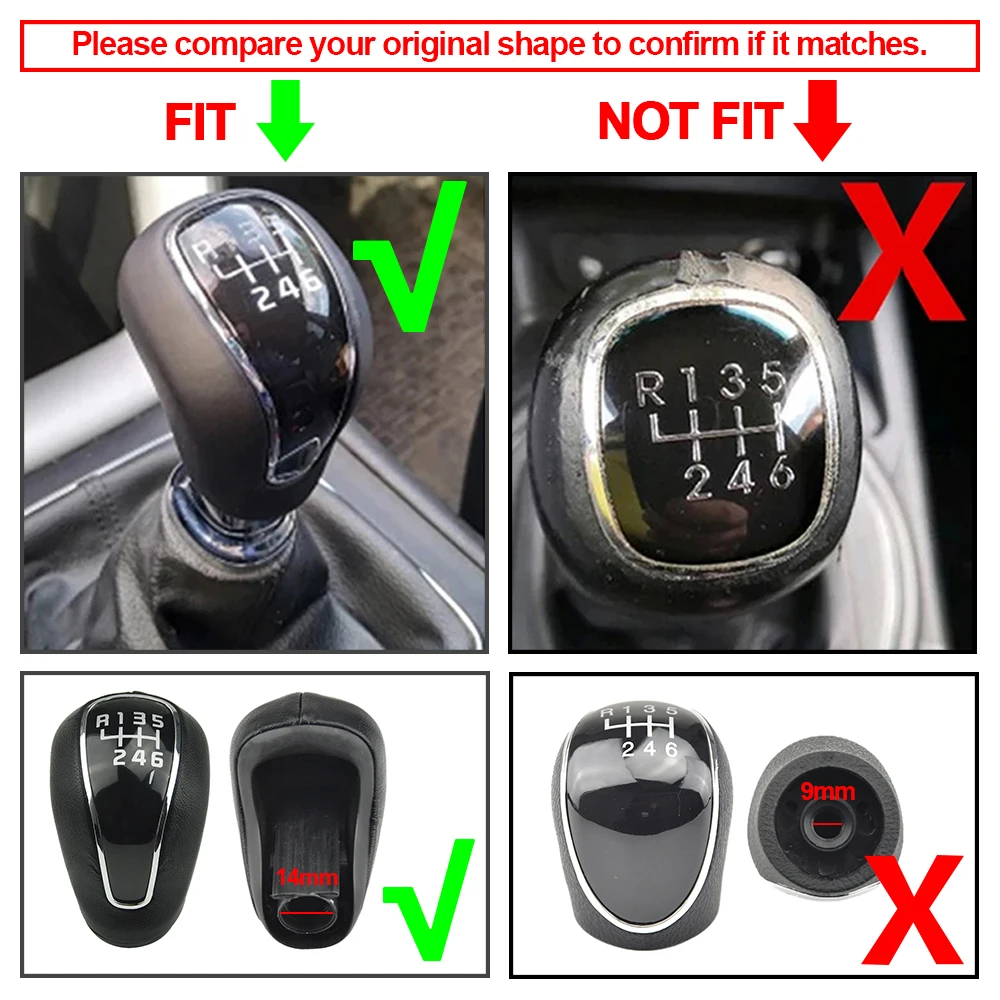 

6 Speed Leather Car MT Gear Shift Knob Lever Stick Shifter Knob For Hyundai Creta IX25 For Kia Forte Cerato K3 Ceed 2012-2016