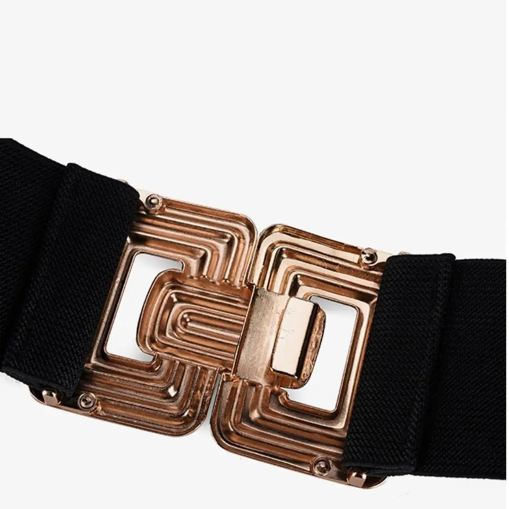 Luxe Effen Kleur Vrouwen Retro Riem Koreaanse Stijl Nylon Metalen Gesp Riem Brede Riem Tailleband Vrouwelijke Cummerbunds Lady