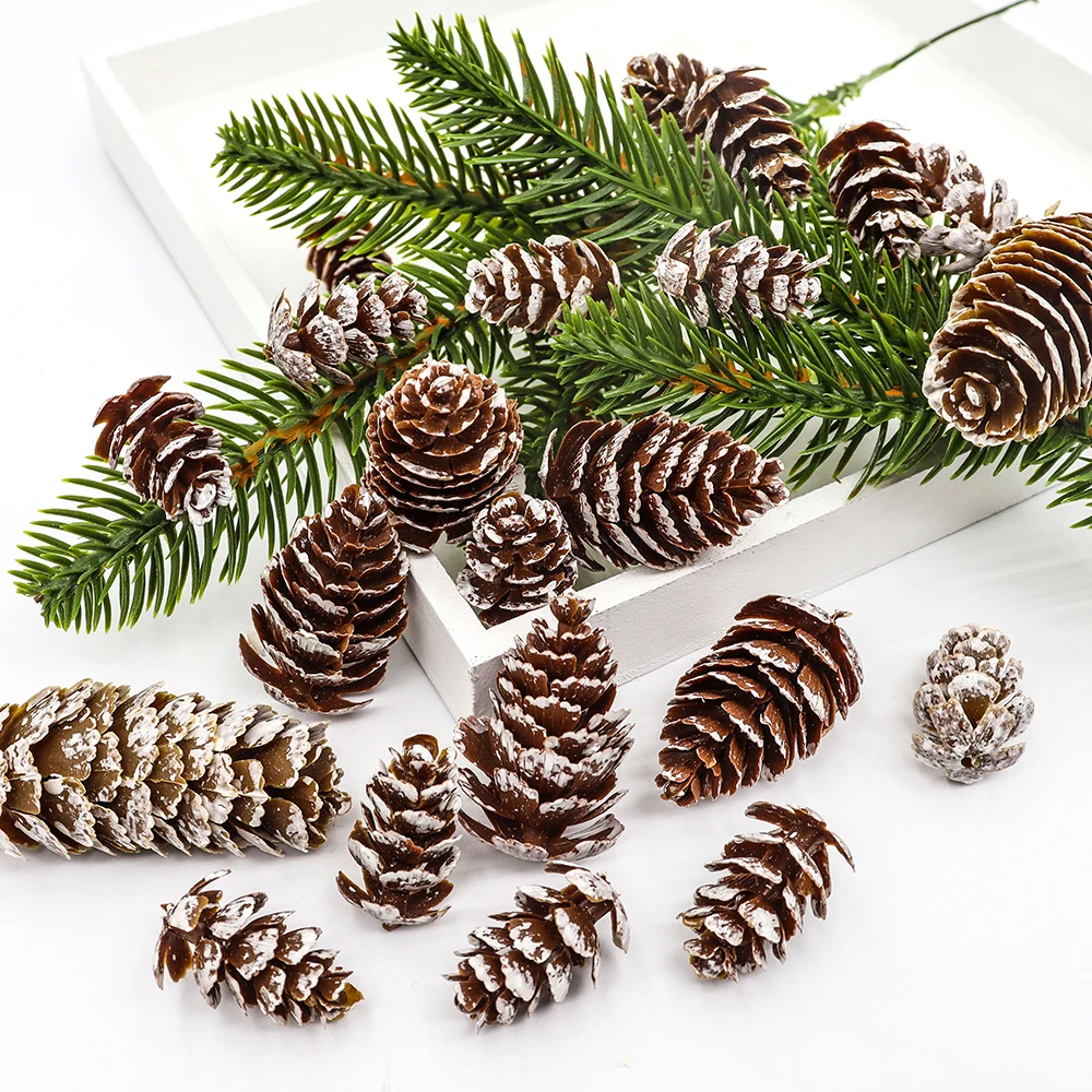 

12Pcs Bunch artificial plant fake pine cone decoration home decoration Christmas wreath wedding decoration diy wreath