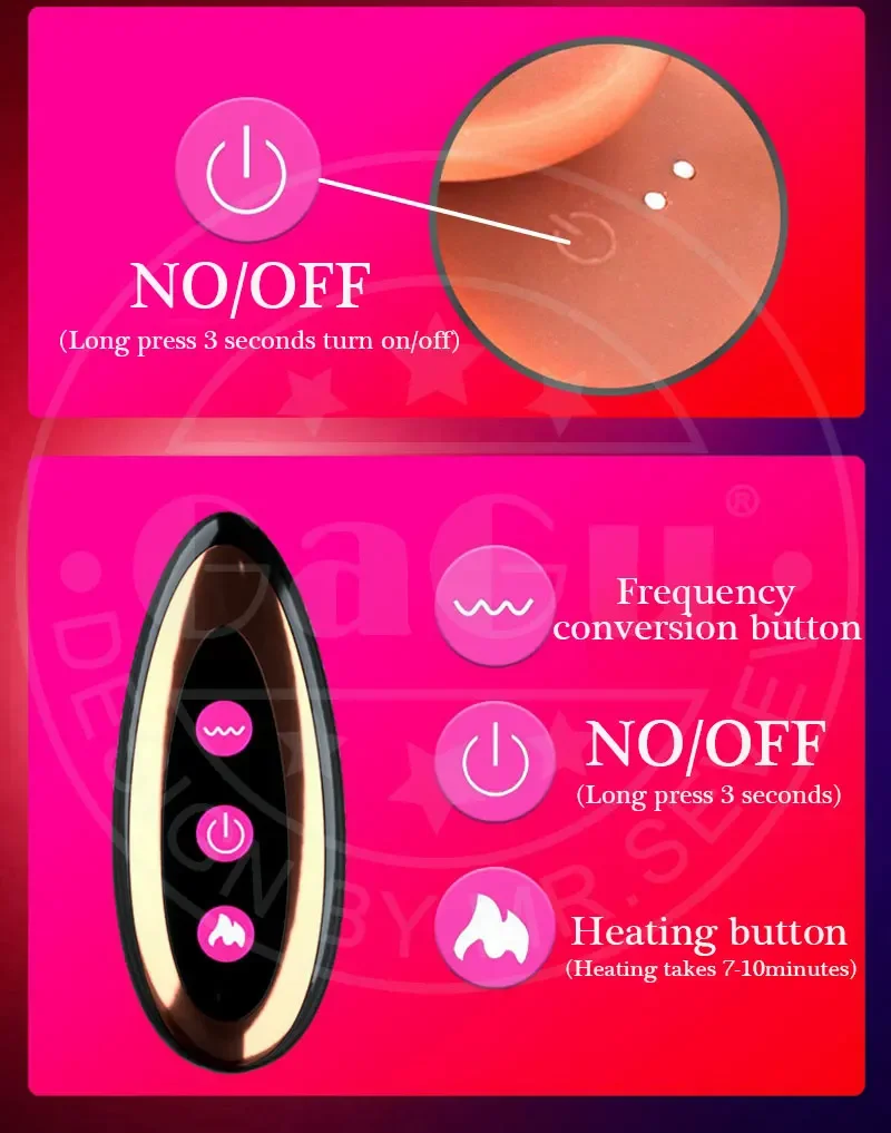 GaGu Wireless Remote Telescopic Heating Penis Vibration USB Charging Adult Erotic Sex Products Dildo Vibrator Sex Toys For Woman