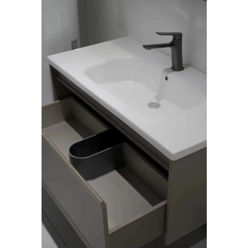 

Modern 80-120cm Gray Bathroom Cabinet and Smart Mirror Dressing Table for Bedroom and Dining Wall Hanging Design Bathroom Vanity