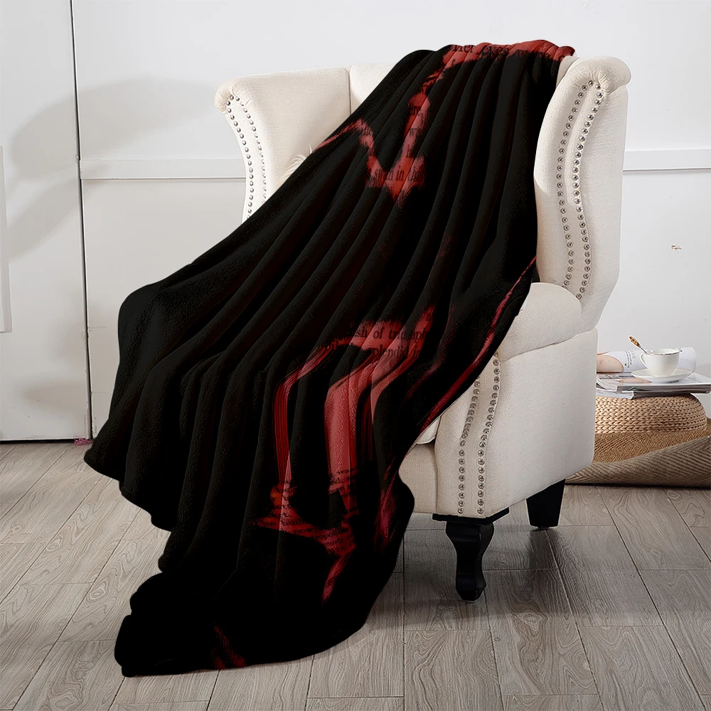 Pink Woman Profile Dark Cozy Flannel Fleece Blanket Lightweight Plush Throw Blanket for Sofa Bed Travel Camping Warm Blanket