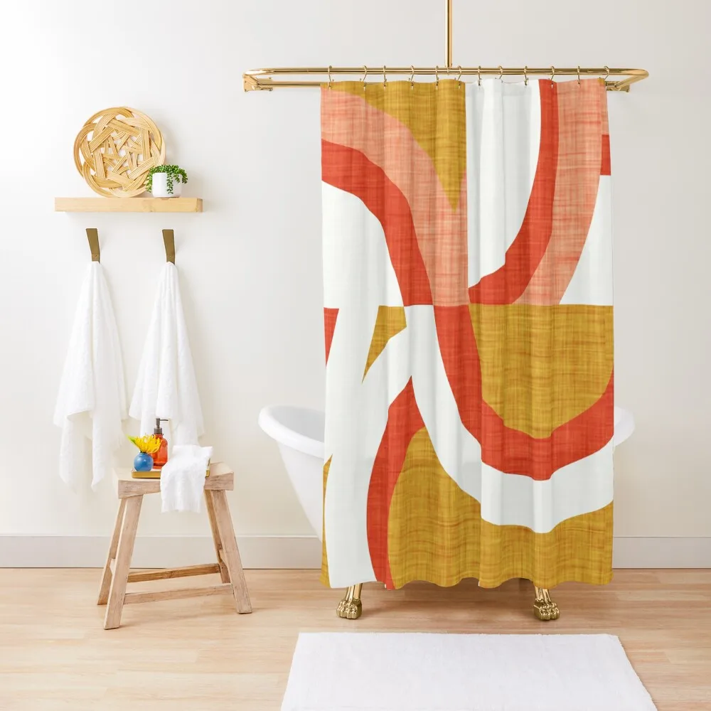 

New Mid Mod Freeway Mustard #mid-century Shower Curtain Bathroom Shower Luxury Bathroom Shower Curtain