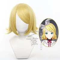 Anime Kagamine Rin Cosplay Wig  Party Anime Kagamine Rin Cosplay Wigs Heat Resistant Synthetic Wigs