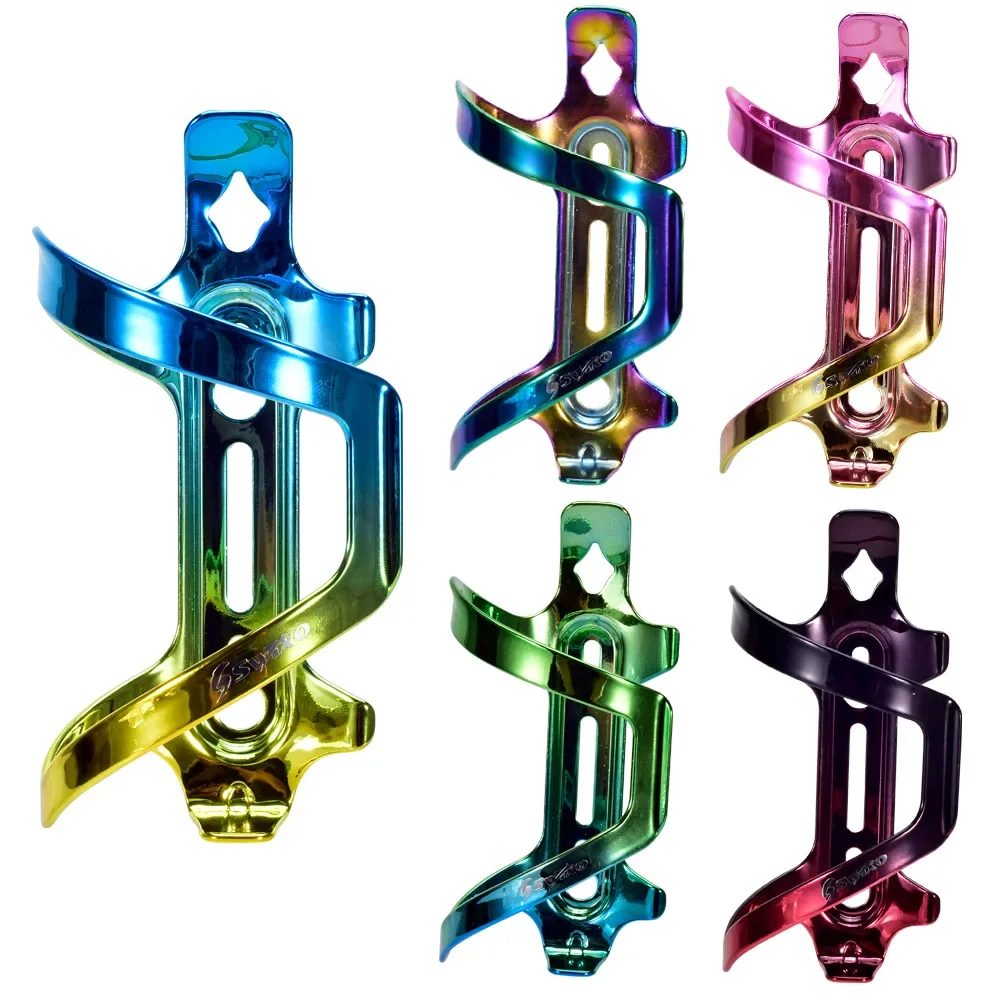 Aluminum Alloy Colorful Bicycle Water Bottle Holder High Strength MTB Road Bike Rainbow Water Bottle Cage Cycling Accessories
