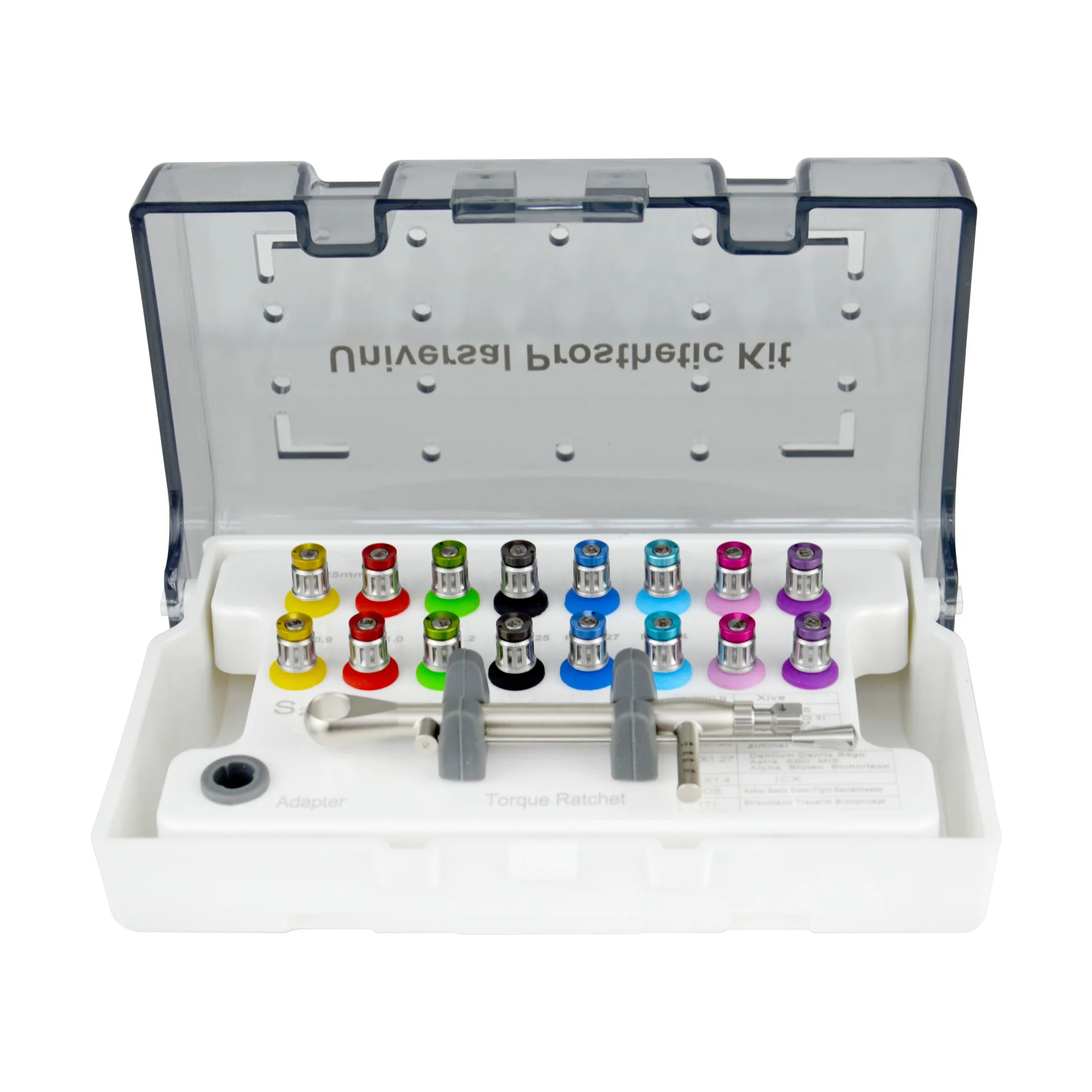 

Dental Torque Wrench Tool 15-70NCM Universal Implant 16-Piece Torque Screwdriver Wrench Restoration Ratchet Kit