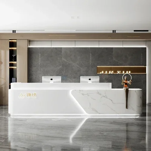 Simple Modern Paint Company Reception Desk Arc Clothing Store Cashier Beauty Salon Bar Counter