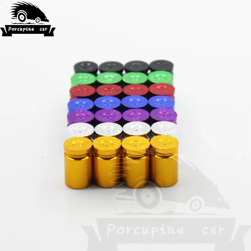 4 Pcs Bullet shell Wheels Rims Stem Air Tires Truck Bicycle Car Cover Tire Valve Caps Dust Caps for BMW Mercedes Honda Mazda VW