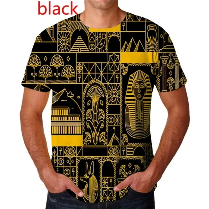 Ancient Horus Egyptian God Eye Of Egypt Pharaoh Anubis Face 3d Printed T-shirt Men Women Vintage Harajuku Short Sleeve Tees Tops