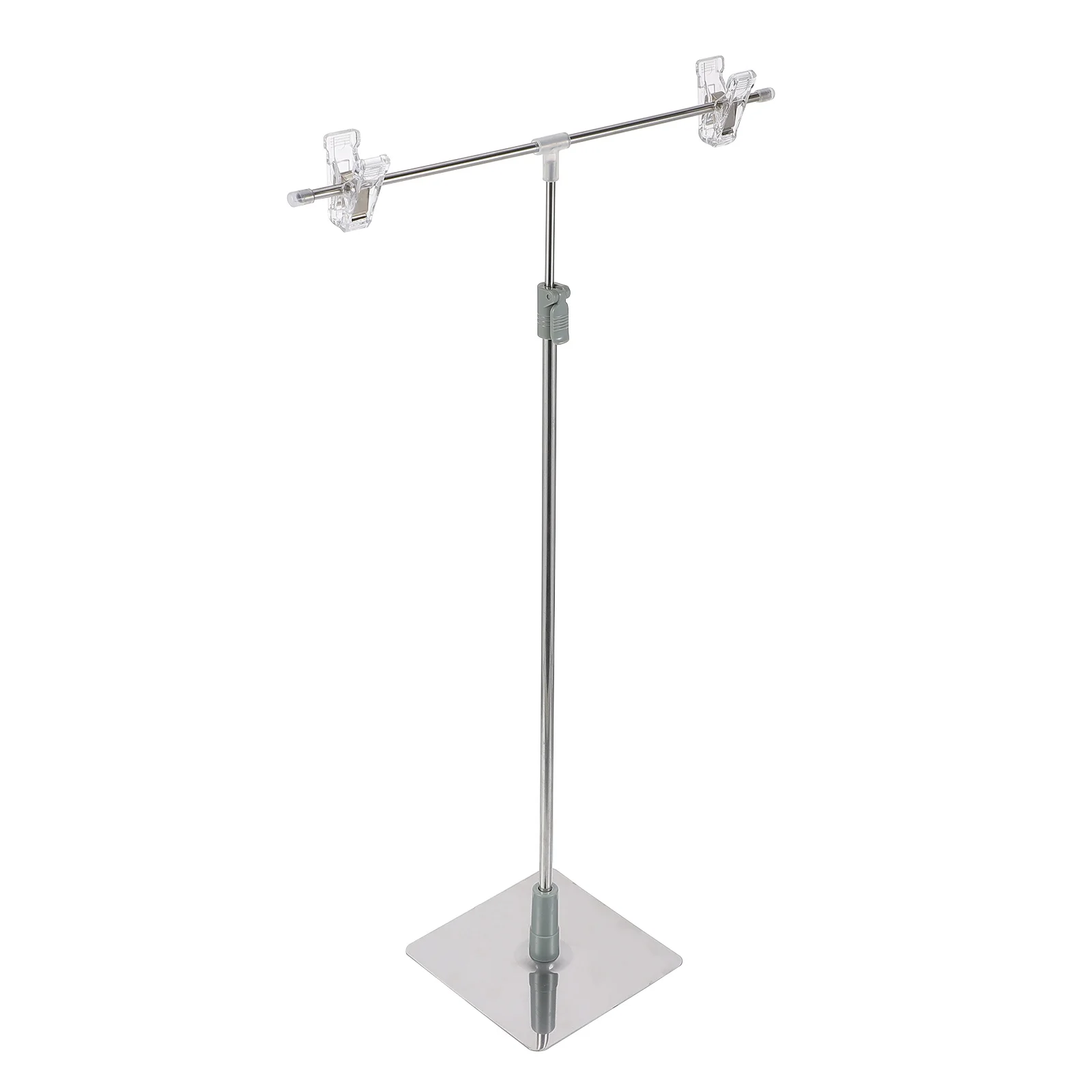 

T Shaped Poster Stand Stainless Steel Advertising Display Rack for Sign POP Event Bracket Office Adjustable Height