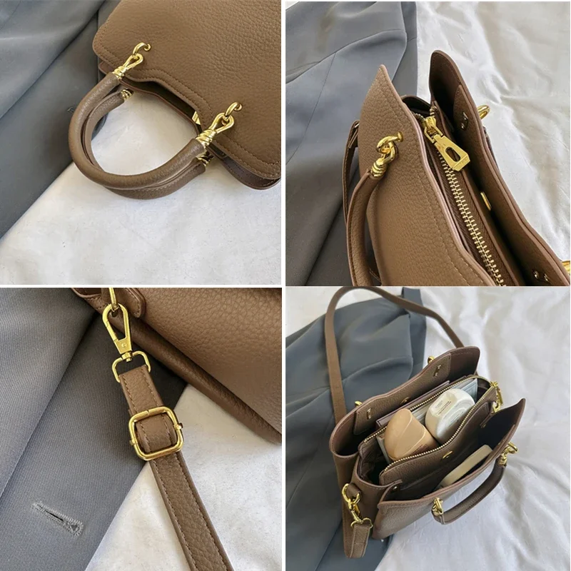 Luxury Large Capacity Tote Bag Designer High Quality Soft Leather Women Handbags Female Shoulder Crossbody Bag Fashion Ladie Sac