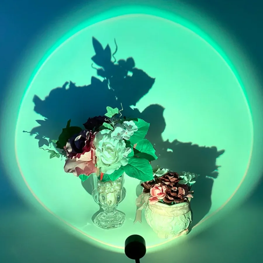 Photography Light 5V USB Sunset Lamp Projector Home Decor Night Light Portable Mood Light for Living Room Wall Neon Light