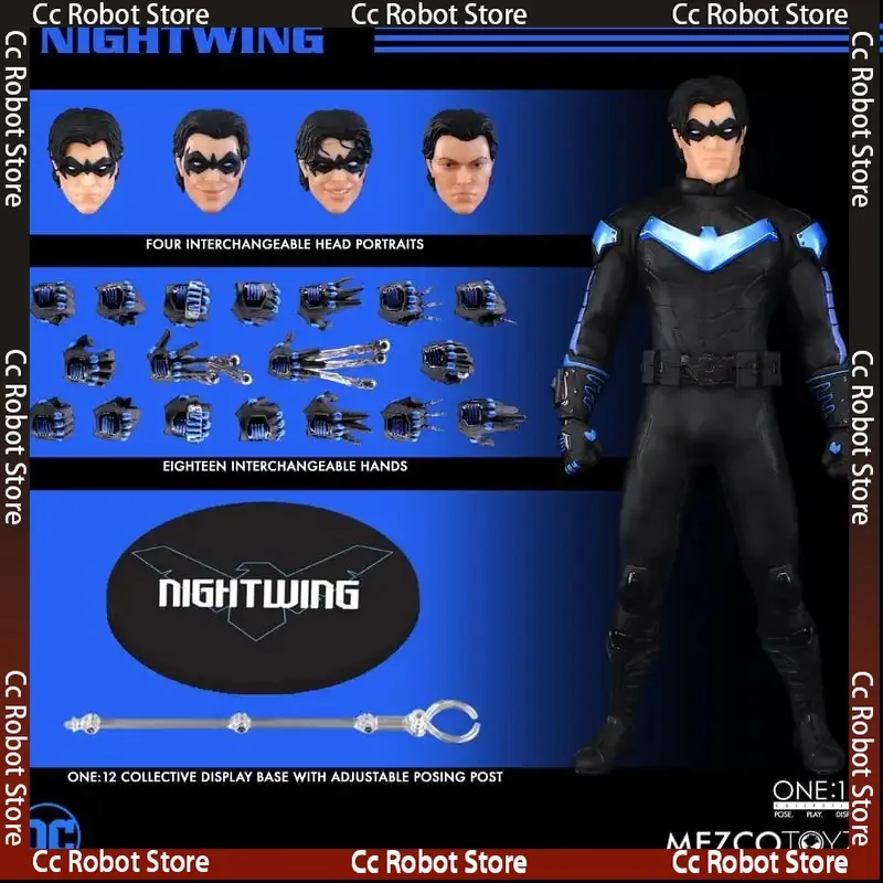 【在庫あり】売れ筋商品 100%正規品 メズコトイズ ナイトウィング 1/12 バットマン アニメーション コレクタブル アクションフィギュア モデル玩具