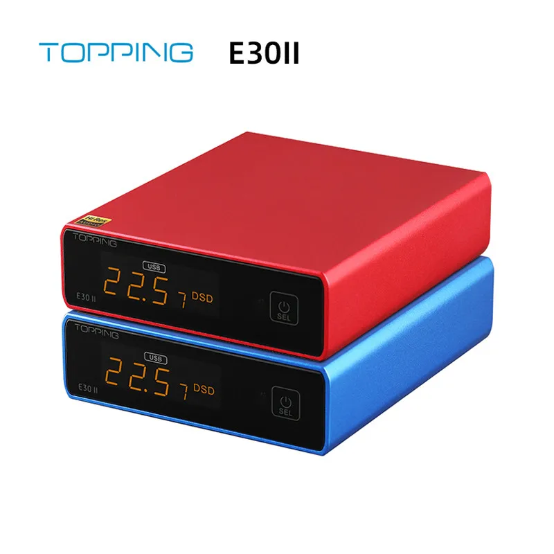 TOPPING E30 II DAC Dual AK4493S XU208 32Bit/768kHz DSD512 Decodificador de Audio de Alta Resolución con Operación Táctil y Control Remoto