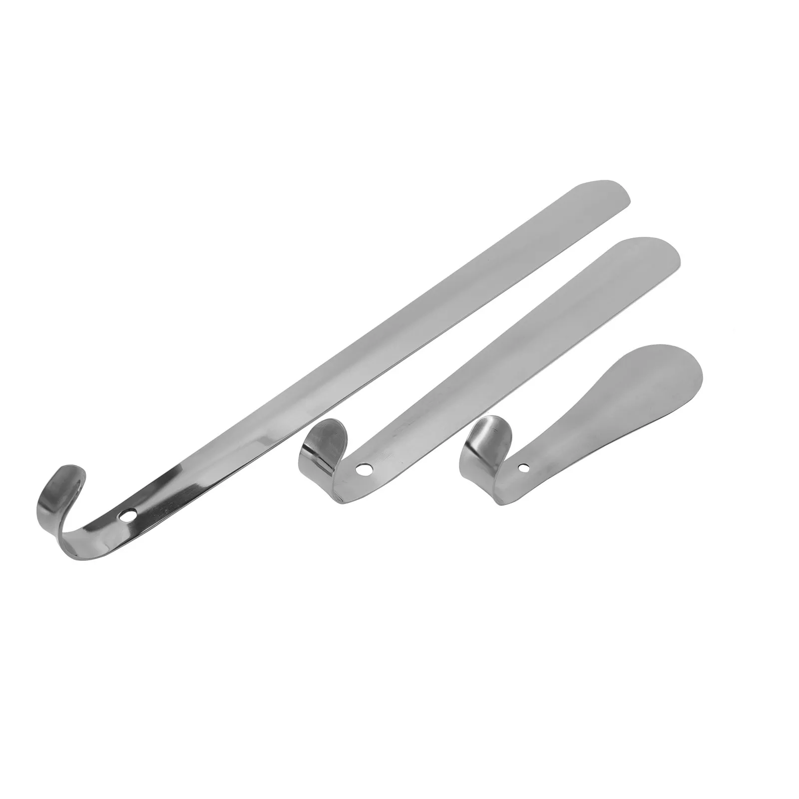 

Набор из 3-х премиальных ложек для обуви из нержавеющей стали, 3 размера, для пожилых людей, для спортивной обуви, удобство при надевании обуви