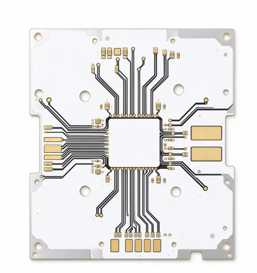 Custom MCPCB Metal Core PCB White Solder Mask ENIG Surface Good Thermal Resistance LED Strip Light Circuit Board
