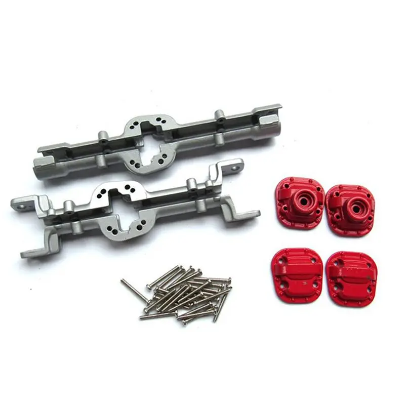 ABUM-6X Metal Front And Rear Bridge Axle Housing Case For MN D90 D91 MN99 MN99S 1/12 RC Car Upgrade Parts Accessories,Silver