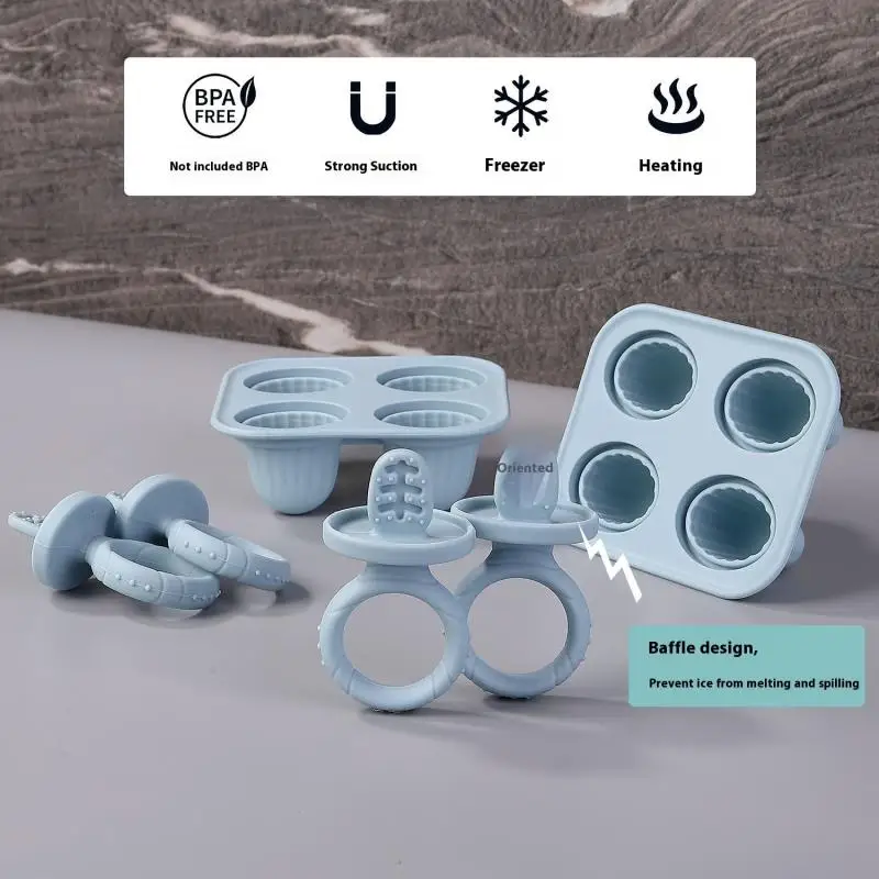 

DIY Silicone Ice Cream & Breastmilk Popsicle Molds - Set of 6 Kitchen Homemade Ice Cream Mold Gadgets for Creative Cooking