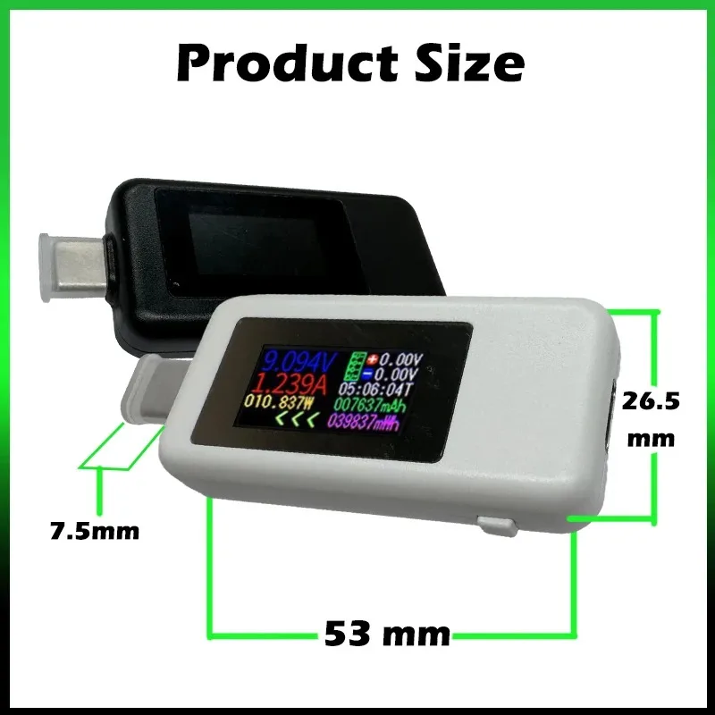 Pengukur voltase Digital, Amperimetro 10 in 1 USB Tester DC Digital, pengukur voltase arus Amp Volt Ammeter, detektor Power Bank indikator pengisi daya