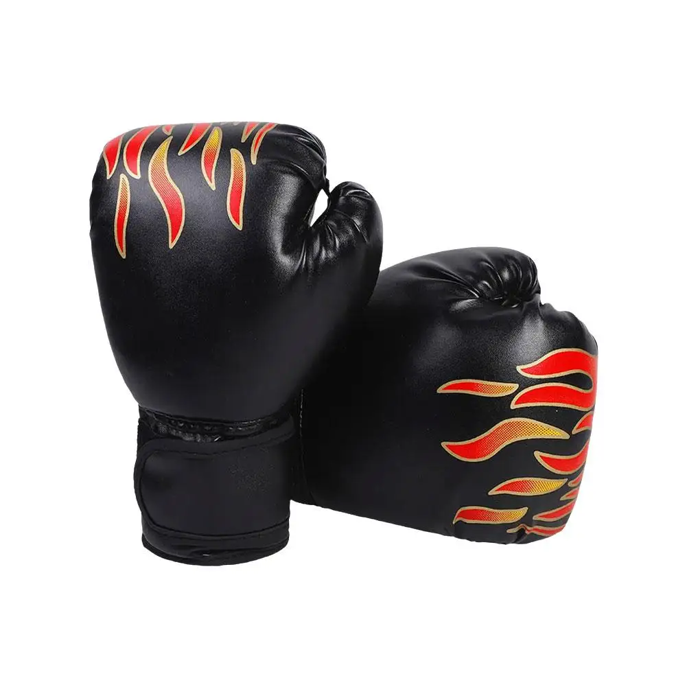 Luvas de boxe ajustáveis para crianças, treinamento de perfuração, protetor sparring, luvas de mão, luta confortável, preto, crianças