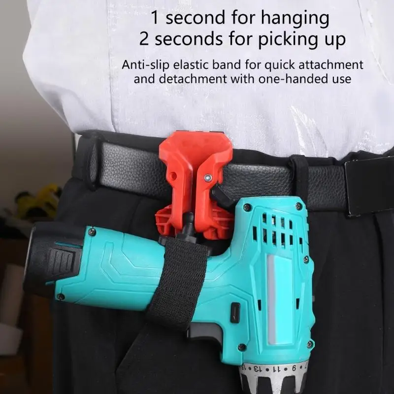 Y1UD Practical Tool Belt Clip Double Lock Automatic Lock Mechanism for Power Drills Ensuring Secure Attachments During Use