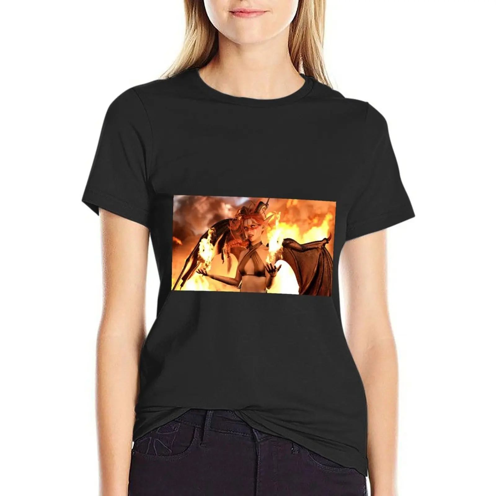 

Hellspawn Fire and Brimstone 02 T-Shirt customizeds blacks rock and roll t shirts for Women