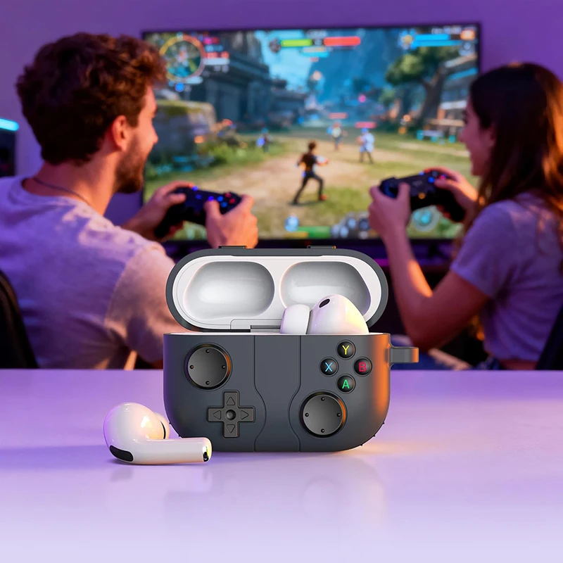 3D Mode Spielkonsole Design Kopfhörer Fall Für Airpods Pro 3 2025, Cartoon Silikon Soft Cover Für Airpods 1/2/3/4 2024/Pro 2 – Detail 6